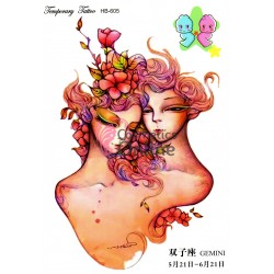 Tatuaje temporare pentru corp HB605 zodia Gemeni